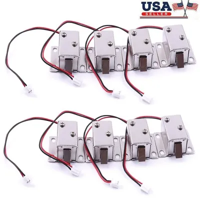 4/8XDoor Drawer Tongue Down Electric Lock Assembly Solenoid Slim Design Lock 12V • $15.19