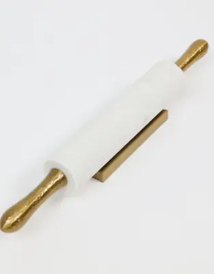 Marble Rolling Pin With Gold Hammered Handles • $59.99
