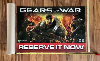 GEARS OF WAR Video Game Store Display Sign 26 X39  XBOX 360 Promo Banner • $79.99