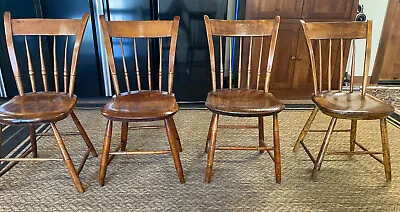 5 Vintage Nichols And Stone Thumb Back Chairs • $500