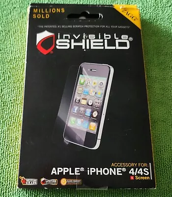 Zagg InvisibleSHIELD Screen Protector For Apple IPhone 4/4S MILITARY GRADE NEW • $14.75