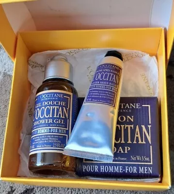 L'Occitane Gift Set Men Travel Set Shave Balm Shower Gel + Soap • £9