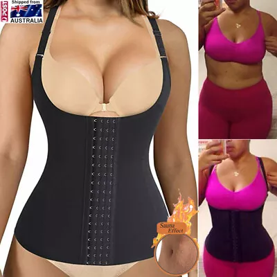 $30.99 • Buy Waist Trainer Cincher Fitness Body Shaper Sweat Sauna Vest Tummy Control Corset