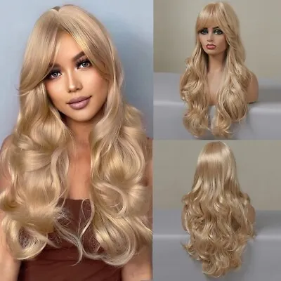 Women's Long Curly Body Wavy Heat Resistant Dark Blonde Wigs Cosplay Party Wigs  • $13.29