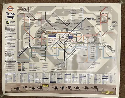 January 2003 London Tube Map - Station Wall - Quad Royal Laminated • £19