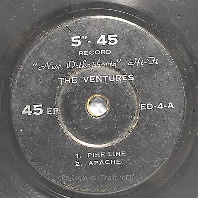 The Ventures - Apache/Telstar 1965 /Rare 5  THAI EP THAILAND 45RPM • $49