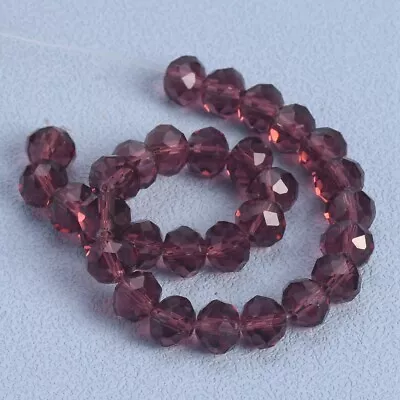 3mm 4mm 6mm 8mm 10mm 12mm Rondelle Faceted Crystal Glass Loose Spacer Beads Lot • $2.98