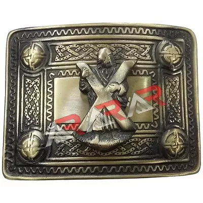 Scottish Kilt Belt Buckle ST Andrew 4 Dome Mirror Design/Celtic Kilt Belt Buckle • $14.99