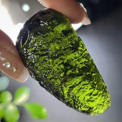 342CT Moldavite Genuine Raw Moldavite Crystal From Czech Republic PICcertificate • $10.50