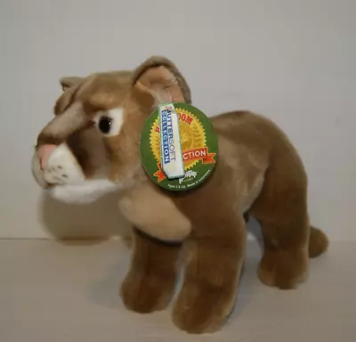 Animal Plush 12  Mountain Lion Cougar REALISTIC Toy Baby Soft Doll Kids Gift NEW • $16.11