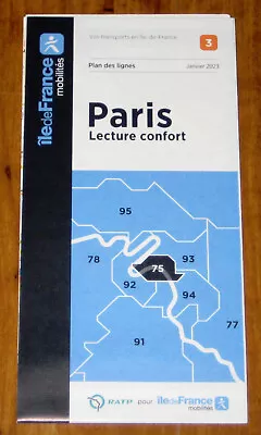 Paris RATP - Plan Du Métro / Subway Map - Janvier/January 2023 - Plan Des Lignes • $9.99