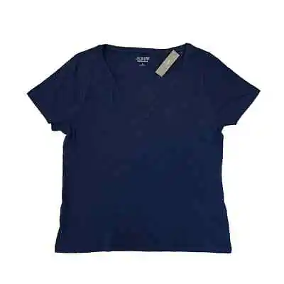 NWT J. Crew Navy Vintage Cotton V-Neck T-Shirt - SIZE LARGE • $25