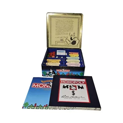 Vtg 1985 Monopoly 1935 Commemorative Edition Board Game Tin Metal Case Complete • $27.99