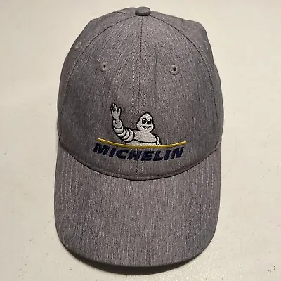 Michelin Tires Man Logo Gray Heathered Hat Cap Strap Back Embroidered • $9.99