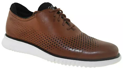 Cole Haan Men's 2.ZeroGrand Laser Wingtip Oxford Tan/Ivory Style C27879 • $104.99