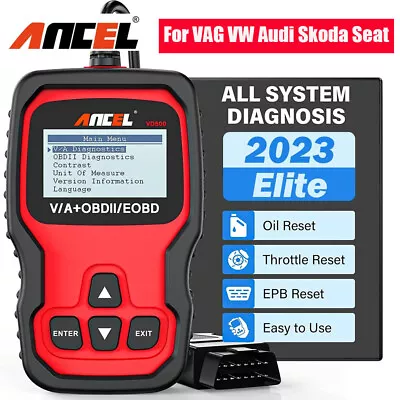 $44.99 • Buy Ancel VD500 OBD2 Scanner Full System Code Reader Car Diagnostic Tools For VAG VW