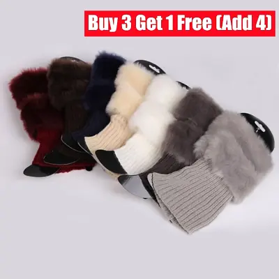 £4.99 • Buy Ladies Short Leg Warmers Short Wool Crochet Cuffs Ankle Toppers Trim Boot Socks