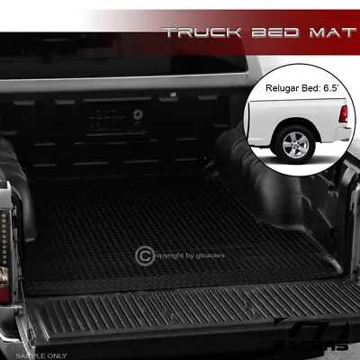 For 2002-2018 Dodge Ram 6.4/6.5 Ft Blk Rubber Diamond Truck Bed Floor Mat Liner • $88