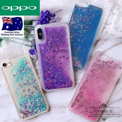 $10.99 • Buy For OPPO A53s A52 A72 A91 A9 AX7 A3s AX5 Liquid Sparkle Glitter Bling Case Cover