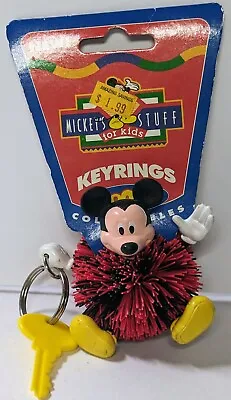 Vintage 1990s Disney Mickey Mouse Koosh Ball Key Chain Toy Red Black Yellow. New • $9.99