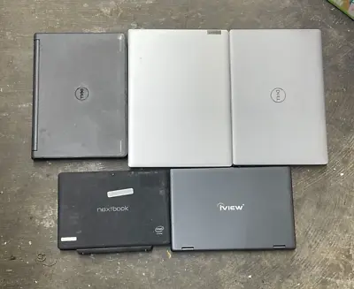 Lot Of 5 Assorted Laptops |Dell/Nextbook/iView/Lenovo| (Parts/Repair) • $75