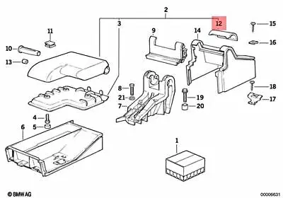 $36.01 • Buy Genuine BMW E36 316i 318i 318is 320i 325i Center Armrest Cover 51168151683