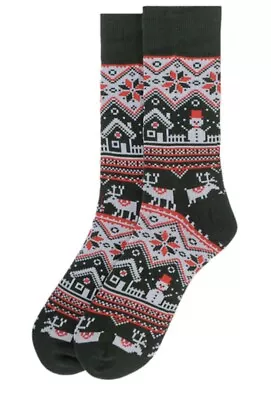 New Mens CHRISTMAS Crew Socks WITH CHRISTMAS SWEATER Pattern PARQUET BRAND • $6.64