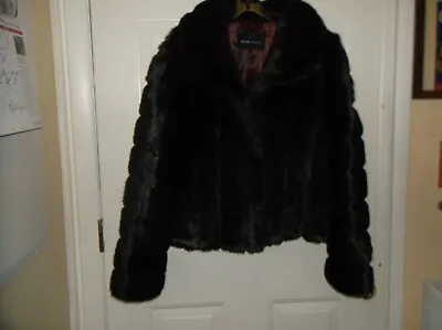 Moda International Brown Faux Fur Winter Jacket Size L Victoria's Secret NWOT • $59.99