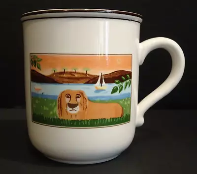 Villeroy & Boch Naif Design Coffee Tea Soup Mug Lion Chicken Folk Art • $14.99