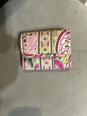 Vera Bradley Retired Print Pink Pinwheel Tri Fold Wallet • $10