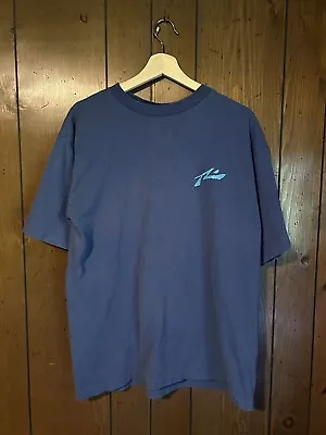 Vintage 90s Rusty Boards Shirt Blue Single Stitch Surf Made In USA • $35