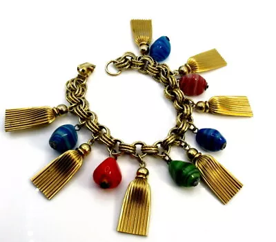 Vintage Egyptian Revival Art Glass Bracelet Napier • $79.99