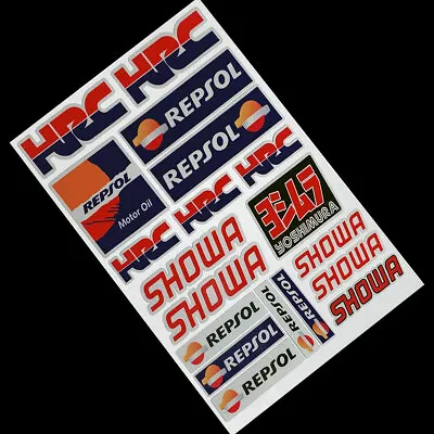 1 SET Reflective Bike Helmet Motorcycle Tank Decals Stickers For Honda CBR HRC • $10