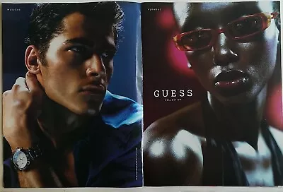 1997 Mens Guess Watch Women's Red Eyewear Eyeglasses Two-page Ad • £9.63