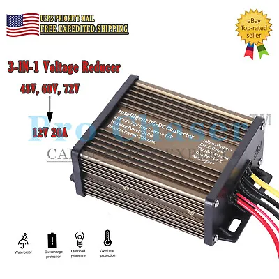 Golf Cart Voltage Reducer For 48v To 12v 20 Amp 240 Watt • $26.99