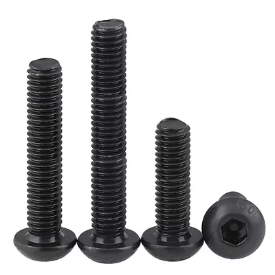 M3(3mm) BUTTON HEAD BOLTS ALLEN KEY HEX SOCKET SCREWS STEEL BLACK GRADE 10.9 • $2.59