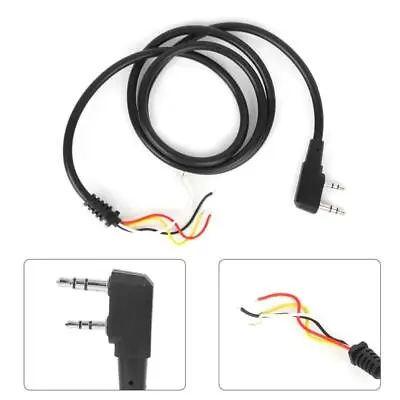 PTT Military Headset Adapter Cable For K-Plug Radio Headset - Black • £6.28