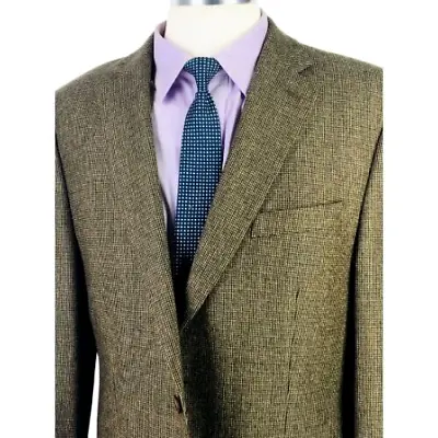 42R Lauren Ralph Lauren Mens Recent 2 Button Wool Blazer Sport Coat Houndstooth • $45.95