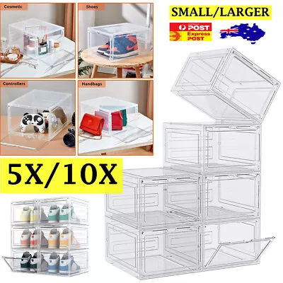 $42.98 • Buy Shoe Drawers Display Cases Rack Storage Plastic Cabinet Sneaker Boxes Organiser 
