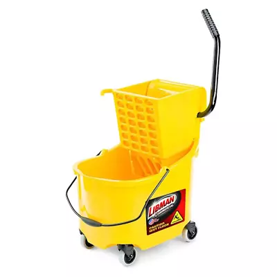 32 Quart Yellow Libman Mop Bucket With Side Press Wringer • $40.99