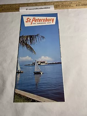 Vintage 1950's Travel Brochure St Petersburg Florida The Sunshine City Sailboats • $17.79