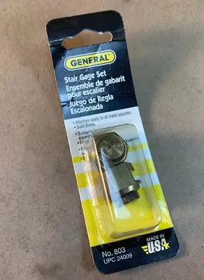 New Made In Usa General Tools 803 Brass Carpenter Stair Gage Set - Free Shipping • $8.99