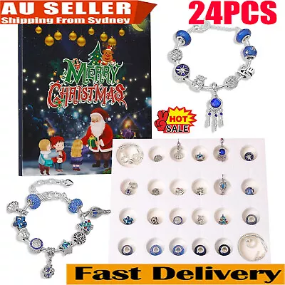 24pcs/Set Advent Calendar Christmas Countdown Calendar DIY Charm Bracelet GifVN • $20.06