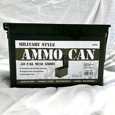 Metal 0.50 Caliber Ammo Can Military Style M2A1 50cal Metal Ammo Can Box 63750 • $37.99