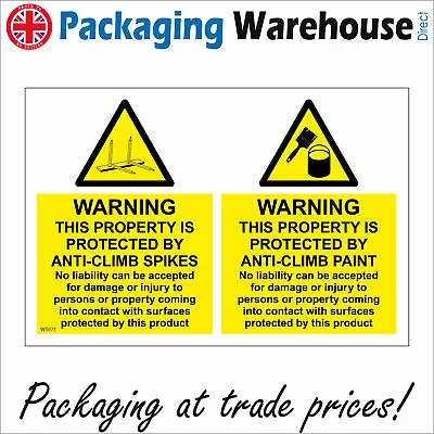 £38.96 • Buy Wt077 Property Protected Anti Climb Spikes Paint Sign Vandal Security Protection