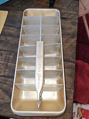 VTG Ice Cube Tray Aluminum Gold Color General Electric Redi-Cube • $16.99