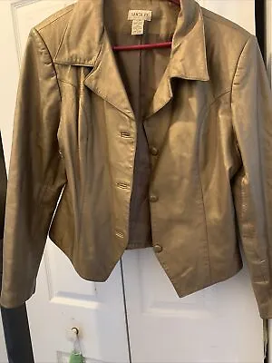  Vintage Jacket Santa Fe Gold Leather  • $61