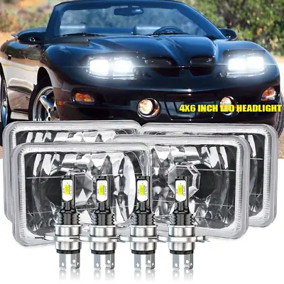 4Pcs 4X6  LED Headlights Hi/Lo Beam DRL For Pontiac Trans Am 1998 2000-2002 • $135.99