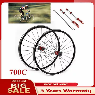 Wheels Road Bicycle Front & Rear Bike Wheelset Set 7-11 Speed C/V Brake 700C USA • $117