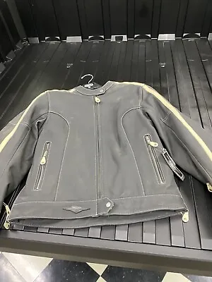 Suzuki Boulevard Throttle Leather Riding Jacket Unisex Small Removable Armor • $125